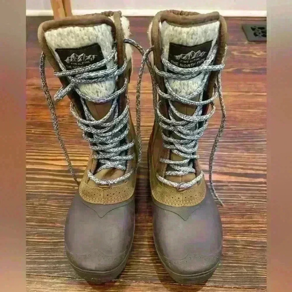 The North Face Shellista Brown Leather Winter Boot Size US 6 - Picture 1 of 9